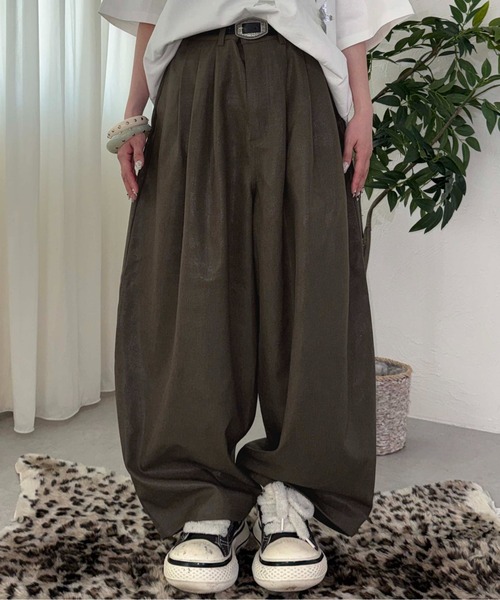 sedacle（セダクル）の「チンツタックバルーンパンツ（その他パンツ・メンズ・ブラウン/ブラック・LARGE/MEDIUM/SMALL）」の2枚目の写真