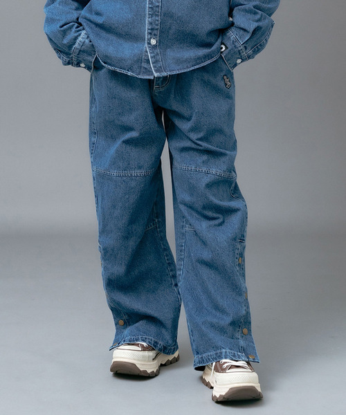 EXAMPLE(エグザンプル)の「EXAMPLE EX PATCH SIDE BUTTONS DENIM PANTS(デニムパンツ・メンズ・ブルー/インディゴブルー・XL/L/M/S)」の7枚目の写真