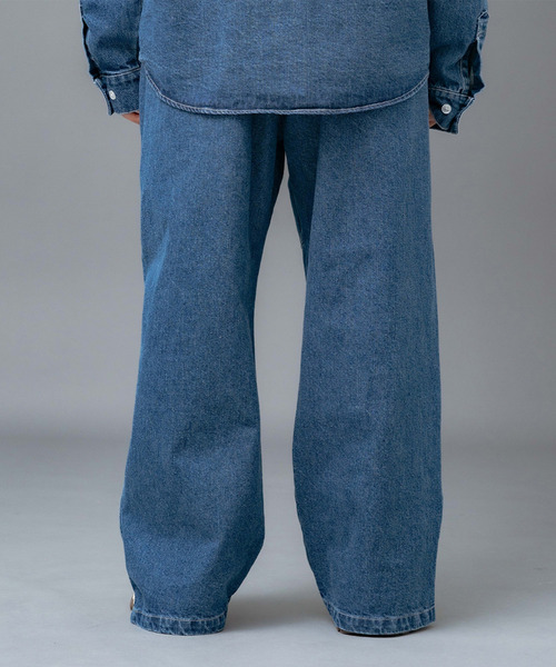 EXAMPLE(エグザンプル)の「EXAMPLE EX PATCH SIDE BUTTONS DENIM PANTS(デニムパンツ・メンズ・ブルー/インディゴブルー・XL/L/M/S)」の6枚目の写真