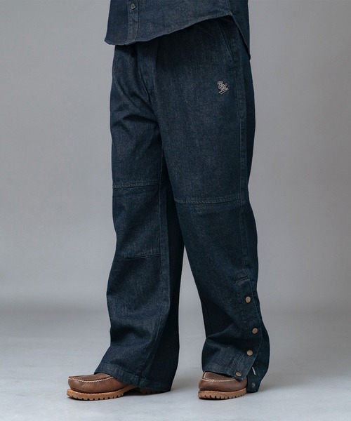 EXAMPLE(エグザンプル)の「EXAMPLE EX PATCH SIDE BUTTONS DENIM PANTS(デニムパンツ・メンズ・ブルー/インディゴブルー・XL/L/M/S)」の11枚目の写真