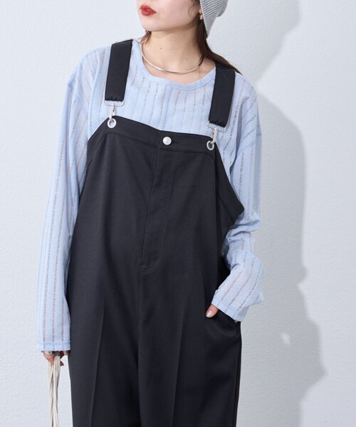 WILLOW(ウィロー)の「【willow】スラックスサロペット(サロペット/オーバーオール・レディース・ブラック/グレー・SMALL/LARGE/MEDIUM)」の5枚目の写真
