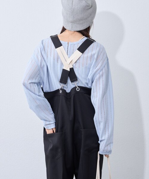 WILLOW(ウィロー)の「【willow】スラックスサロペット(サロペット/オーバーオール・レディース・ブラック/グレー・SMALL/LARGE/MEDIUM)」の6枚目の写真