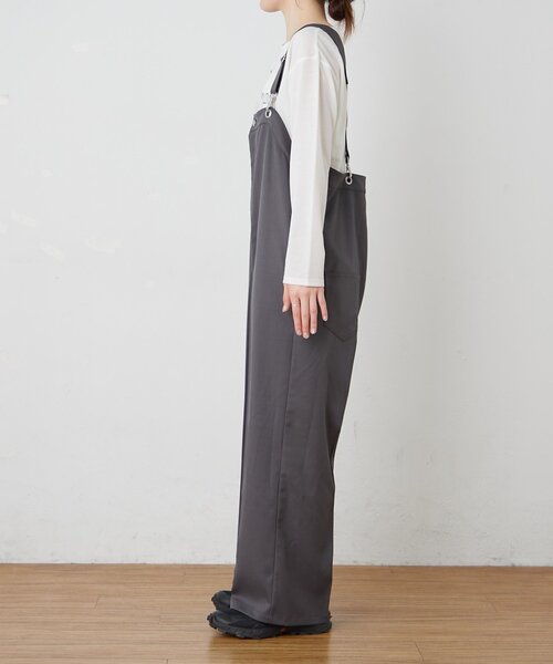 WILLOW(ウィロー)の「【willow】スラックスサロペット(サロペット/オーバーオール・レディース・ブラック/グレー・SMALL/LARGE/MEDIUM)」の8枚目の写真