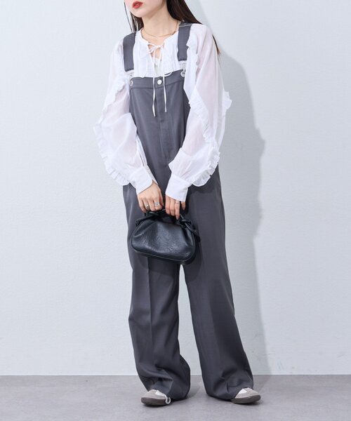 WILLOW(ウィロー)の「【willow】スラックスサロペット(サロペット/オーバーオール・レディース・ブラック/グレー・SMALL/LARGE/MEDIUM)」の17枚目の写真