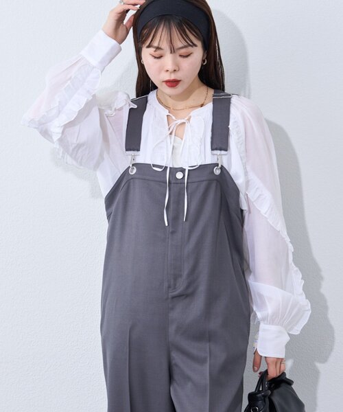 WILLOW(ウィロー)の「【willow】スラックスサロペット(サロペット/オーバーオール・レディース・ブラック/グレー・SMALL/LARGE/MEDIUM)」の20枚目の写真