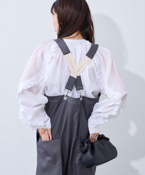 WILLOW(ウィロー)の「【willow】スラックスサロペット(サロペット/オーバーオール・レディース・ブラック/グレー・SMALL/LARGE/MEDIUM)」の21枚目の写真