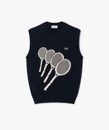 LACOSTE | ラケットジャカード コットンニットベスト(ベスト)