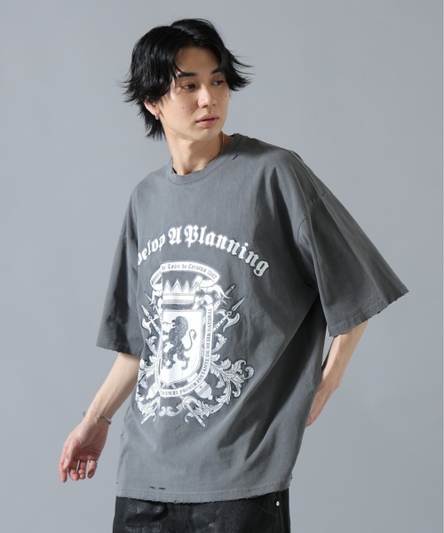 DANKE SCHON（ダンケシェーン）の「DankeSchon/ダンケシェーン/PIGMENT EMBLEM S/S TEE（Tシャツ/カットソー・メンズ・ベージュ/ブラック・L/M）」の2枚目の写真