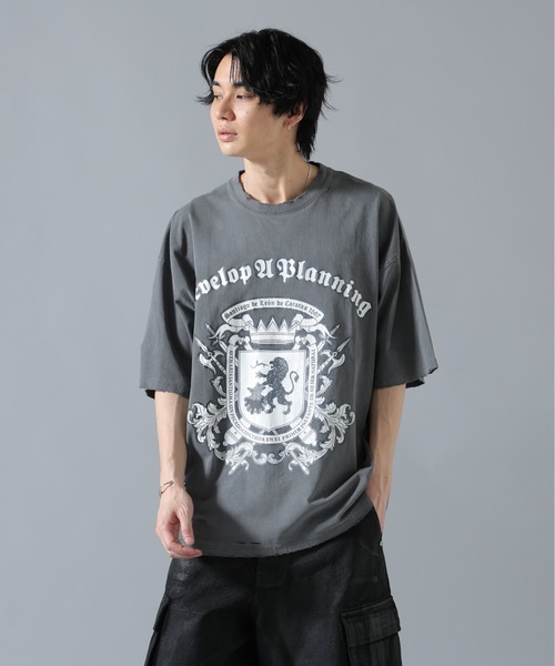 DANKE SCHON（ダンケシェーン）の「DankeSchon/ダンケシェーン/PIGMENT EMBLEM S/S TEE（Tシャツ/カットソー・メンズ・ベージュ/ブラック・L/M）」の8枚目の写真