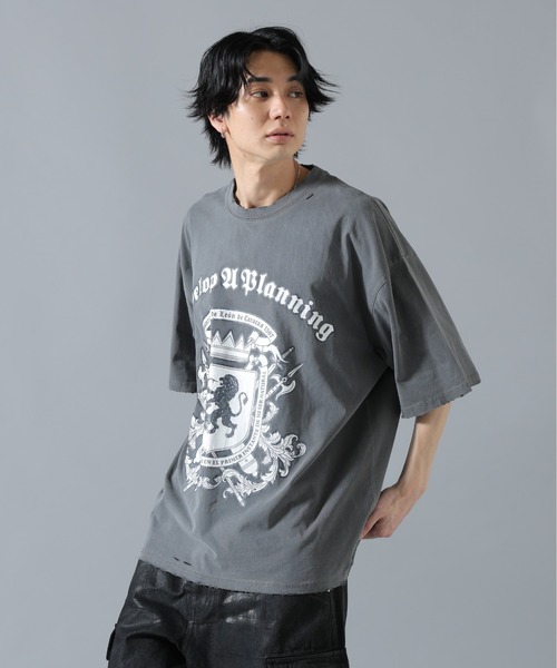 DANKE SCHON（ダンケシェーン）の「DankeSchon/ダンケシェーン/PIGMENT EMBLEM S/S TEE（Tシャツ/カットソー・メンズ・ベージュ/ブラック・L/M）」の9枚目の写真