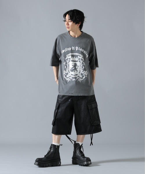 DANKE SCHON（ダンケシェーン）の「DankeSchon/ダンケシェーン/PIGMENT EMBLEM S/S TEE（Tシャツ/カットソー・メンズ・ベージュ/ブラック・L/M）」の12枚目の写真