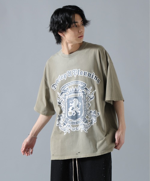 DANKE SCHON（ダンケシェーン）の「DankeSchon/ダンケシェーン/PIGMENT EMBLEM S/S TEE（Tシャツ/カットソー・メンズ・ベージュ/ブラック・L/M）」の15枚目の写真