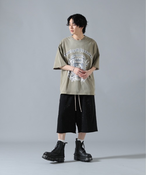 DANKE SCHON（ダンケシェーン）の「DankeSchon/ダンケシェーン/PIGMENT EMBLEM S/S TEE（Tシャツ/カットソー・メンズ・ベージュ/ブラック・L/M）」の3枚目の写真