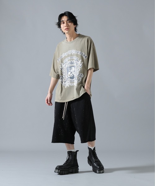 DANKE SCHON（ダンケシェーン）の「DankeSchon/ダンケシェーン/PIGMENT EMBLEM S/S TEE（Tシャツ/カットソー・メンズ・ベージュ/ブラック・L/M）」の4枚目の写真