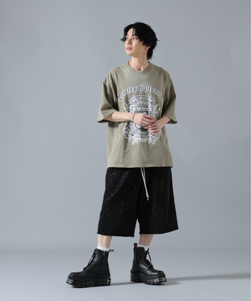 DANKE SCHON（ダンケシェーン）の「DankeSchon/ダンケシェーン/PIGMENT EMBLEM S/S TEE（Tシャツ/カットソー・メンズ・ベージュ/ブラック・L/M）」の6枚目の写真