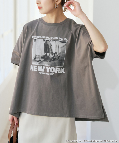 Spick & Span（スピックアンドスパン）の「GOOD ROCK SPEED / グッドロックスピード LPC 別注フォトドルマンTシャツ 2（Tシャツ/カットソー・レディース・ホワイト/ブラック系その他/ベージュ・FREE）」の8枚目の写真