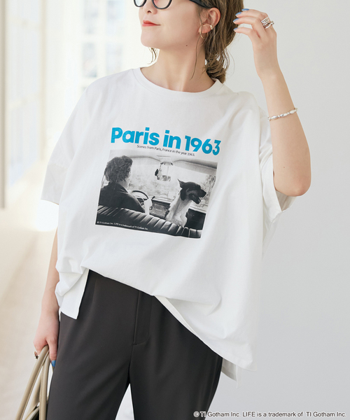 Spick & Span（スピックアンドスパン）の「GOOD ROCK SPEED / グッドロックスピード LPC 別注フォトドルマンTシャツ 2（Tシャツ/カットソー・レディース・ホワイト/ブラック系その他/ベージュ・FREE）」の15枚目の写真