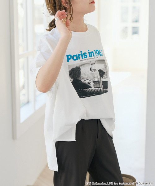 Spick & Span（スピックアンドスパン）の「GOOD ROCK SPEED / グッドロックスピード LPC 別注フォトドルマンTシャツ 2（Tシャツ/カットソー・レディース・ホワイト/ブラック系その他/ベージュ・FREE）」の16枚目の写真