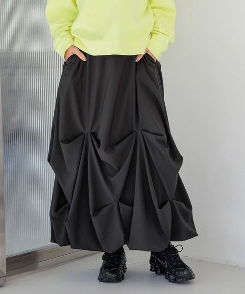 HEREIAM（ヘレイアム）の「【HEREIAM】撥水Comfy スカート（スカート・レディース・ブラック/ライトグレー・FREE）」の10枚目の写真