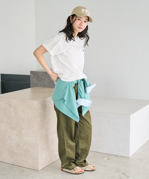FREAK'S STORE(フリークスストア)の「FRUIT OF THE LOOM × FREAK'S STORE/フルーツオブザルーム 別注 アップリケ ロゴキャップ(キャップ・レディース・ワイン/ネイビー/ベージュ・ONE SIZE)」の4枚目の写真