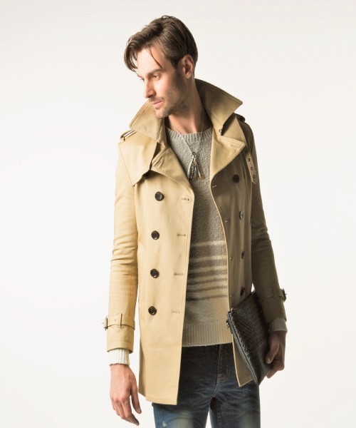Luv maison（ラブメゾン）の「【スプリングコート】コットンストレッチトレンチコート（トレンチコート・メンズ・ベージュ/ネイビー/カーキ/キャメル・XL/M/L）」の2枚目の写真
