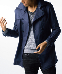 【スプリングコート】コットンストレッチトレンチコート