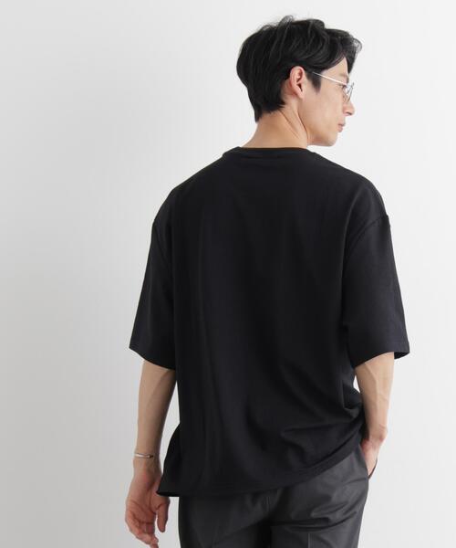 NANO universe(ナノユニバース)の「シルケットサッカーワイドTシャツ 半袖(Tシャツ/カットソー・メンズ・ホワイト/ブルー/ネイビー/ブラック・S/XL/L/M)」の8枚目の写真