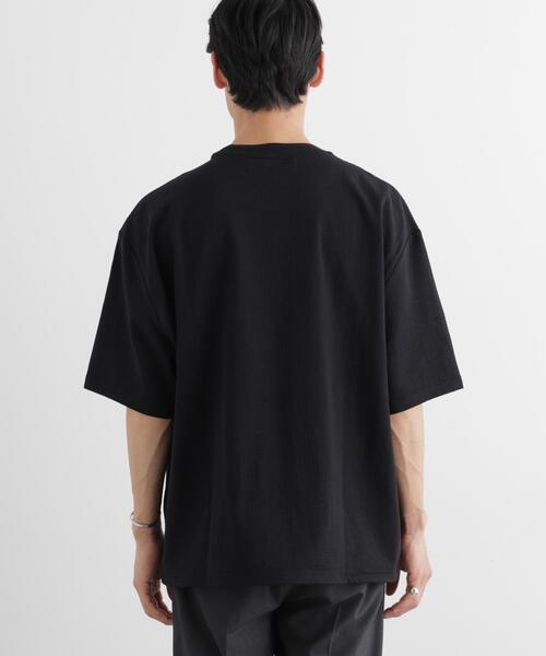 NANO universe(ナノユニバース)の「シルケットサッカーワイドTシャツ 半袖(Tシャツ/カットソー・メンズ・ホワイト/ブルー/ネイビー/ブラック・S/XL/L/M)」の15枚目の写真
