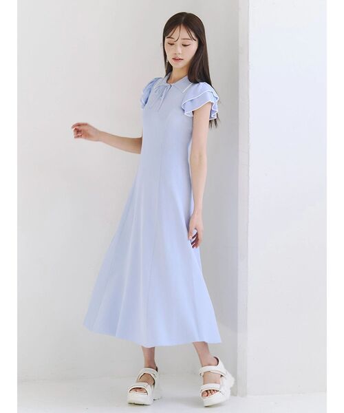 MERCURYDUO（マーキュリーデュオ）の「ダブルベルトメタルラインスポサン（サンダル・レディース・シルバー/オフホワイト・38/36）」の5枚目の写真