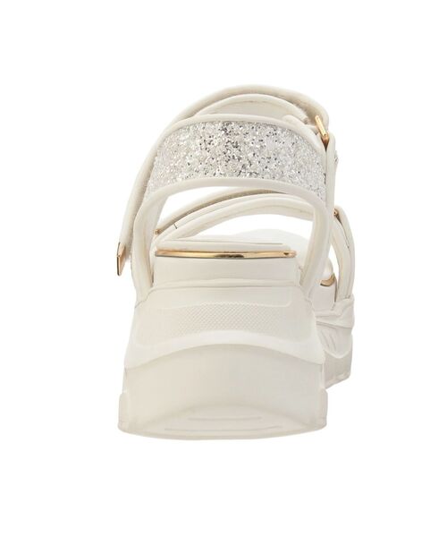 MERCURYDUO（マーキュリーデュオ）の「ダブルベルトメタルラインスポサン（サンダル・レディース・シルバー/オフホワイト・38/36）」の9枚目の写真