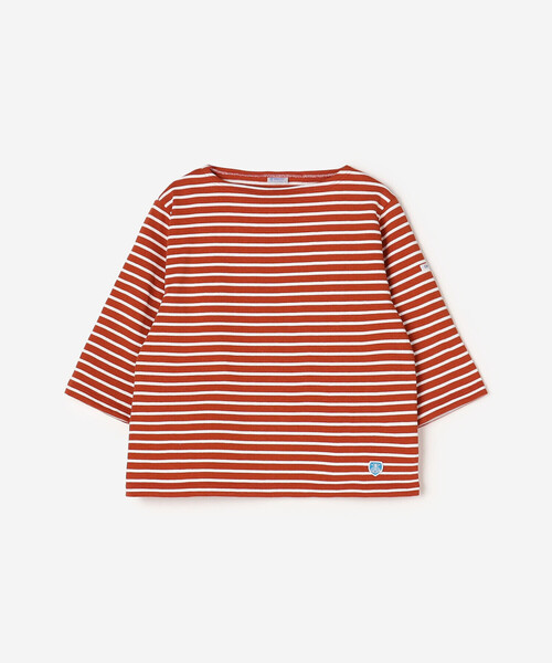 ORCIVAL(オーシバル)の「ORCIVAL | コットンロード ショートスリーブ ボートネックバスクシャツ WOMEN(Tシャツ/カットソー・レディース・レッド系その他/ホワイト系その他5/ブルー系その他5・1/2)」の4枚目の写真