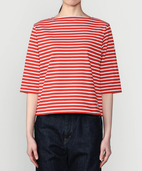 ORCIVAL(オーシバル)の「ORCIVAL | コットンロード ショートスリーブ ボートネックバスクシャツ WOMEN(Tシャツ/カットソー・レディース・レッド系その他/ホワイト系その他5/ブルー系その他5・1/2)」の11枚目の写真