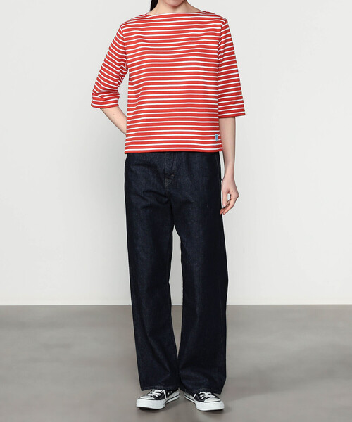 ORCIVAL(オーシバル)の「ORCIVAL | コットンロード ショートスリーブ ボートネックバスクシャツ WOMEN(Tシャツ/カットソー・レディース・レッド系その他/ホワイト系その他5/ブルー系その他5・1/2)」の14枚目の写真