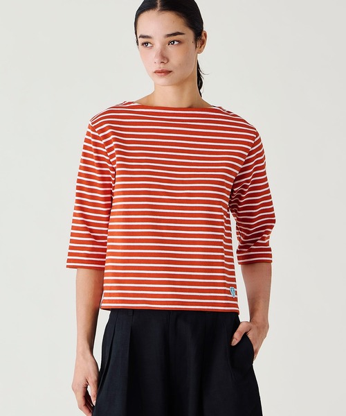 ORCIVAL(オーシバル)の「ORCIVAL | コットンロード ショートスリーブ ボートネックバスクシャツ WOMEN(Tシャツ/カットソー・レディース・レッド系その他/ホワイト系その他5/ブルー系その他5・1/2)」の16枚目の写真