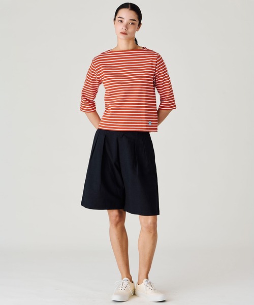 ORCIVAL(オーシバル)の「ORCIVAL | コットンロード ショートスリーブ ボートネックバスクシャツ WOMEN(Tシャツ/カットソー・レディース・レッド系その他/ホワイト系その他5/ブルー系その他5・1/2)」の15枚目の写真