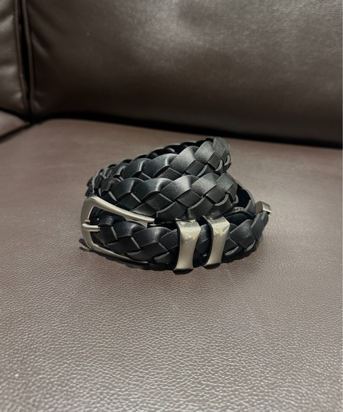 ANDER HUNK（アンダーハンク）の「Double Buckle Mesh Belt / ダブルバックルメッシュベルト（ベルト・メンズ・ブラック・FREE）」の2枚目の写真