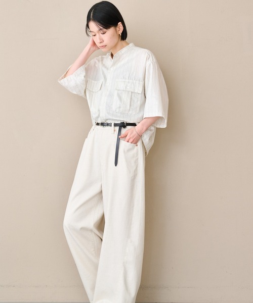 kha:ki(カーキ)の「「KHA:KI / カーキ」ライトバギーデニムパンツ(その他パンツ・レディース・ライトインディゴブルー/オフホワイト・2/1)」の16枚目の写真