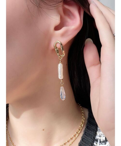 RESEXXY（リゼクシー）の「3連バリエピアス（ピアス（両耳用）・レディース・ゴールド/シルバー・FREE）」の2枚目の写真