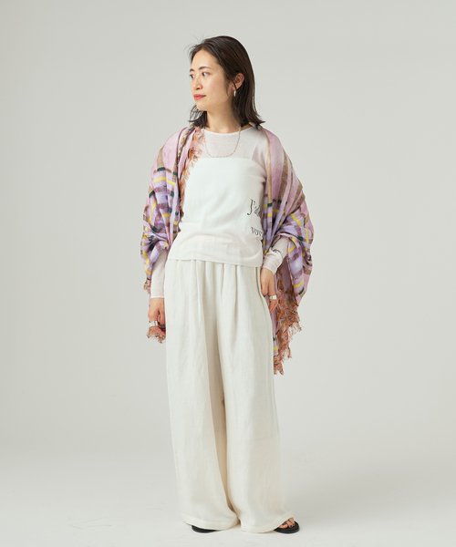 VERMEIL par iena（ヴェルメイユパーイエナ）の「サイドロゴプリントプルオーバー（ニット/セーター・レディース・ブラウン/ホワイト・FREE）」の19枚目の写真