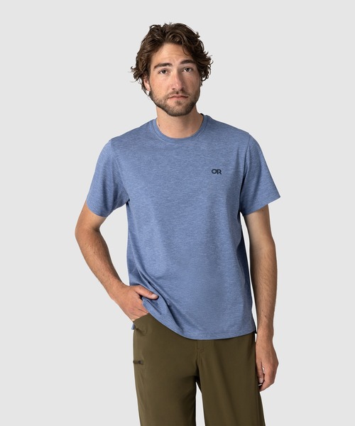 OUTDOOR RESEARCH(アウトドアリサーチ)の「OUTDOOR RESEARCH アウトドアリサーチ ActiveIce Spectrum Sun T-Shirt/アクティブアイスサン ショートスリーブTシャツ(Tシャツ/カットソー・メンズ・グレー/ブルー・MEDIUM/LARGE)」の2枚目の写真