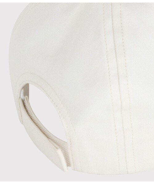 PETIT BATEAU（プチバトー）の「ロゴ入りキャップ（キャップ・キッズ・ホワイト×ブルー・18MONTH）」の3枚目の写真