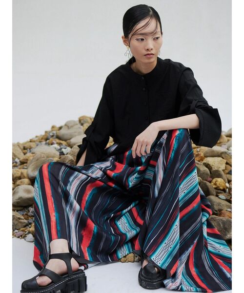 UN3D.(アンスリード)の「TIE-DYE STRIPE AIO / タイダイストライプオールインワン(つなぎ/オールインワン・レディース・ブラック/ライム・38/36)」の6枚目の写真