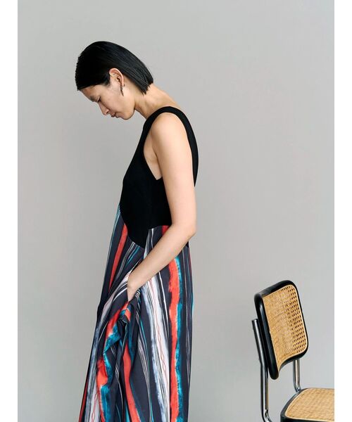 UN3D.(アンスリード)の「TIE-DYE STRIPE AIO / タイダイストライプオールインワン(つなぎ/オールインワン・レディース・ブラック/ライム・38/36)」の12枚目の写真