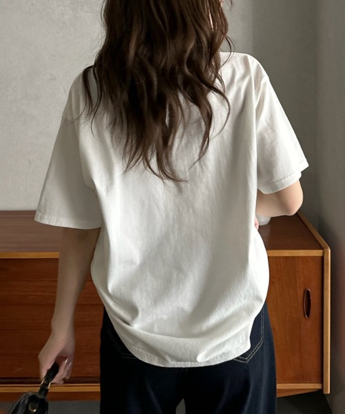 Eclat one(エクラワン)の「【Eclat one】 モノトーン フォト Tシャツ(Tシャツ/カットソー・レディース・ブラック系その他3/ブラック系その他/ブラック系その他2/ホワイト・FREE)」の16枚目の写真