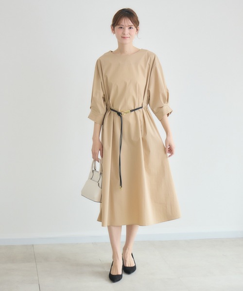 KATHARINE ROSS（キャサリンロス）の「【PILLINI/ピリーニ】ロープベルト付ワンピース（ワンピース・レディース・ブラック/ベージュ・FREE）」の2枚目の写真