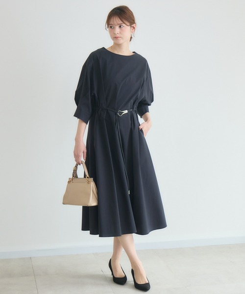 KATHARINE ROSS（キャサリンロス）の「【PILLINI/ピリーニ】ロープベルト付ワンピース（ワンピース・レディース・ブラック/ベージュ・FREE）」の6枚目の写真