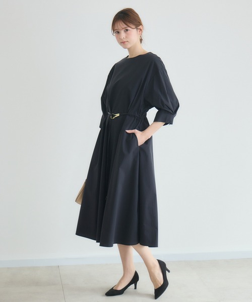 KATHARINE ROSS（キャサリンロス）の「【PILLINI/ピリーニ】ロープベルト付ワンピース（ワンピース・レディース・ブラック/ベージュ・FREE）」の7枚目の写真