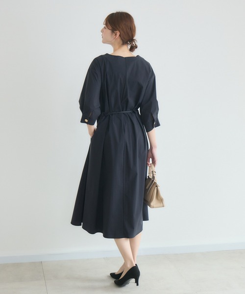 KATHARINE ROSS（キャサリンロス）の「【PILLINI/ピリーニ】ロープベルト付ワンピース（ワンピース・レディース・ブラック/ベージュ・FREE）」の8枚目の写真