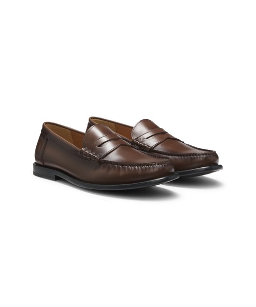BOSS(ボス)の「レザー モカシン サドルバンド(モカシン/デッキシューズ・メンズ・ブラウン/ブラック・39/41/43/44)」の2枚目の写真