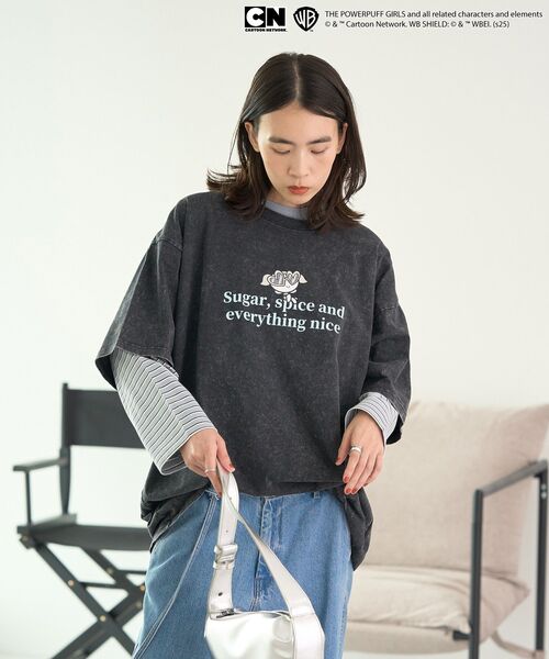 CRAFT STANDARD BOUTIQUE(クラフトスタンダードブティック)の「バブルス/T(Tシャツ/カットソー・レディース・チャコールグレー・FREE)」の3枚目の写真